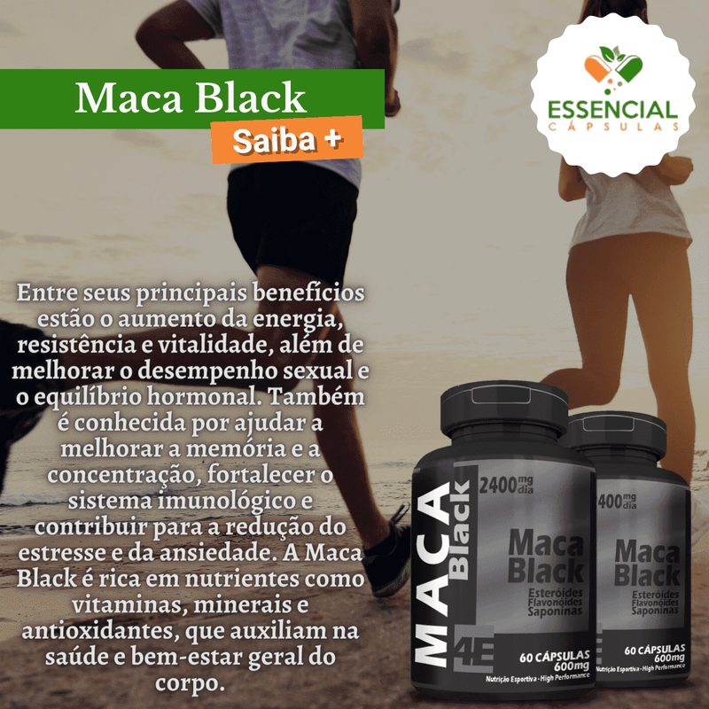 Maca Black 600mg 60 Cápsulas