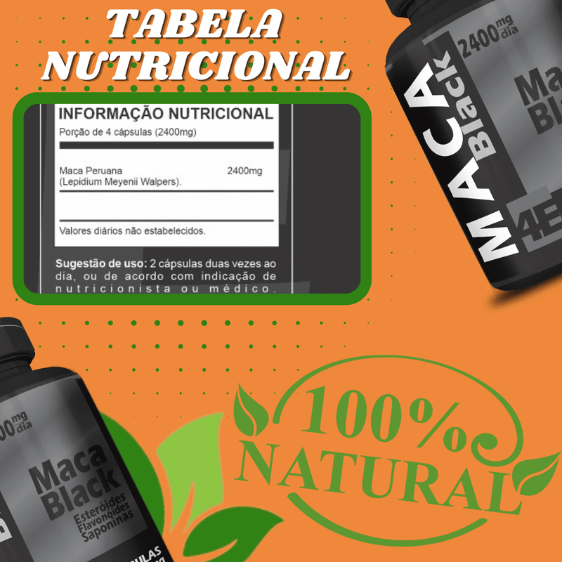 Maca Black 600mg 60 Cápsulas