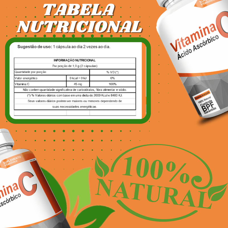Vitamina C 500mg 60 Cápsulas