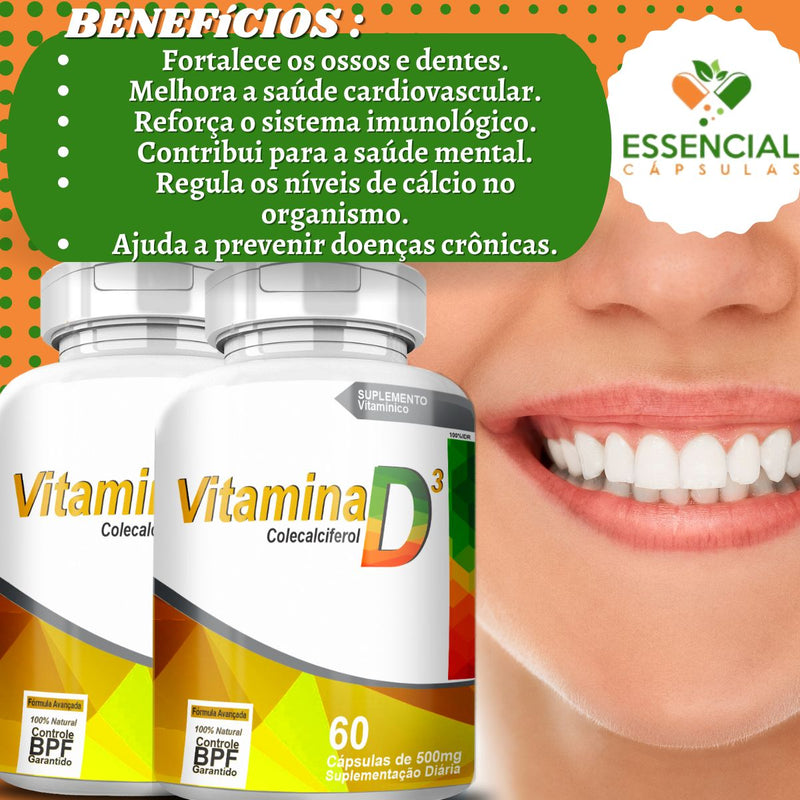 Vitamina D 500mg 60 Cápsulas