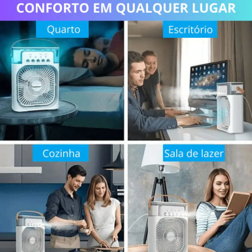 Mini Climatizador De Ar Com Reservatório Para Agua 110v/220v Bivolt